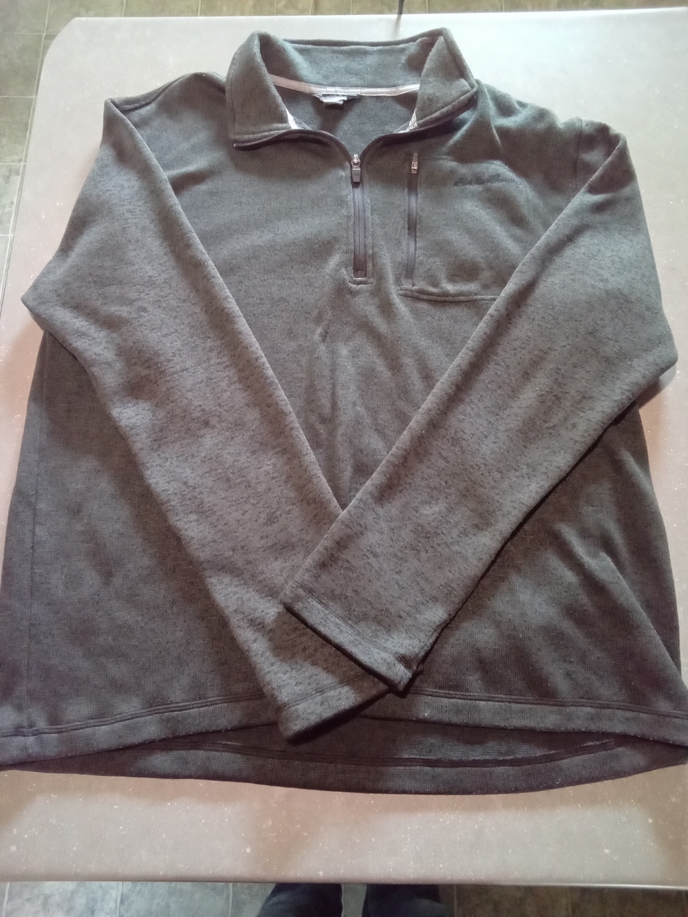 Eddie Bauer Men's Green 1/4 -Zip Pullover
